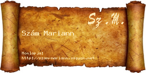 Szám Mariann névjegykártya